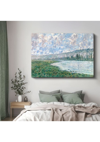 Claude Monet - Seine Nehri Manzarası Kanvas Tablo
