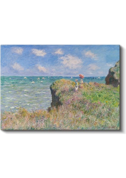 Claude Monet - Pourville Yakınlarında Uçurum Kanvas Tablo