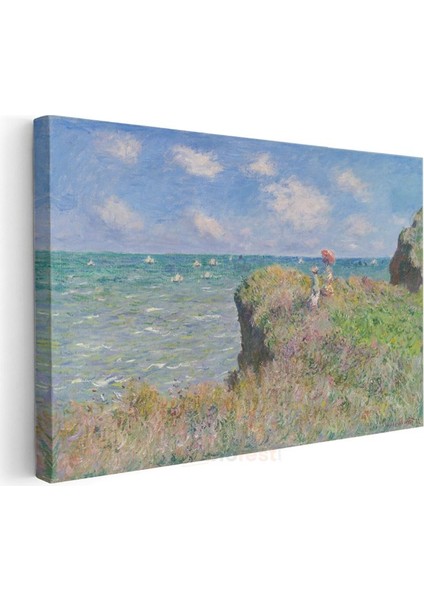 Claude Monet - Pourville Yakınlarında Uçurum Kanvas Tablo