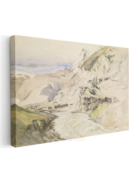 John Ruskin - Alp Dağları Manzarası Kanvas Tablo modelleri