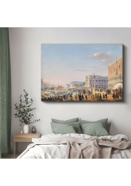 Canaletto - Venedik Rıhtımı Kanvas Tablo
