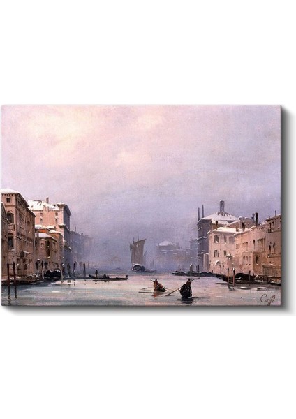 Francesco Guardi - Venedik Grand Canal Kış Manzarası Kanvas Tablo fiyatları