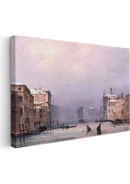 Francesco Guardi - Venedik Grand Canal Kış Manzarası Kanvas Tablo modelleri
