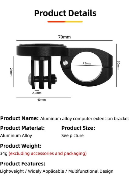Garmin, Wahoo, Cateye ve Bryton Için Ayarlanabilir Bilgisayar Montajlı Bisiklet Genişletilmiş Montaj Montajı (Yurt Dışından) modelleri