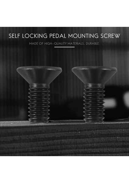 Adet Mtb Bisiklet Kilidi Ayakkabı Kelepçesi Montaj Vidası Shimano Spd Kendinden Kilitlemeli Pedal Kilidi Çelik Siyah (Yurt Dışından)