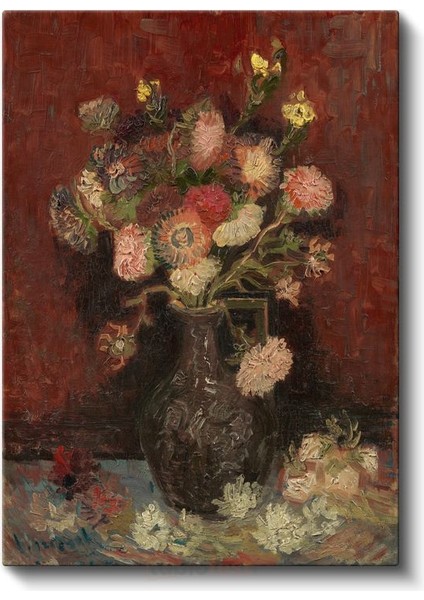 Vincent Van Gogh - Vazoda Karanfiller Kanvas Tablo