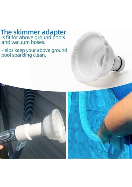 Vakum Adaptörü Rp/rx Skimmer Ataşmanı 1,5 Inç ve 1,25 Inç Hortum Bağlantısı Için Yer Üstü Havuzlar Için (Yurt Dışından)