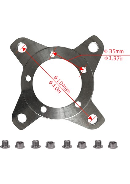 Elektrikli Bisiklet 104BCD Zincir Dişlisi Zincir Dişlisi Adaptörü Bafang Orta Tahrik Motoru BBS01 BBS02 (Yurt Dışından)
