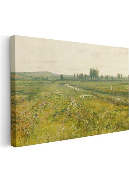 Charles-François Daubigny - Çayır Manzarası Kanvas Tablo modelleri