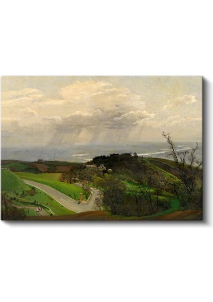 Thomas Moran - Kıyı Manzarası Kanvas Tablo