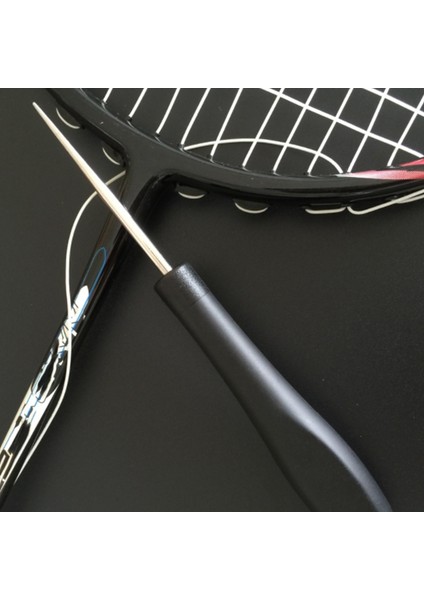 1 Adet Badminton/tenis Raketi Germe Aletleri Parçaları -Düz Bız- Germe Aletleri Bir Grommetten Geçer Siyah (Yurt Dışından) fırsatları