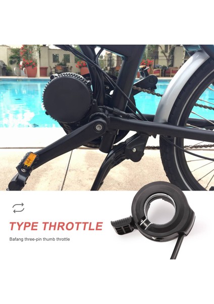 Başparmak Gaz Bafang Orta Tahrik Motoru E-Bisiklet Dönüşüm Kitleri 36V 48V 52V 250W 500W 750W 1000W Su Geçirmez 3pin Dişi (Yurt Dışından) fiyatları