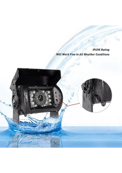 Havacılık Kafa Araba Dikiz Monitör Yükseltme 700TVL Ccd 18 Ir Ledler Geri Kamera 12/24 V Kamyon Karavan Otobüs Için (Yurt Dışından) indirimleri