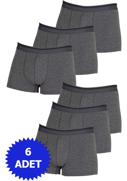 Erkek Likralı Boxer 6'lı Paket