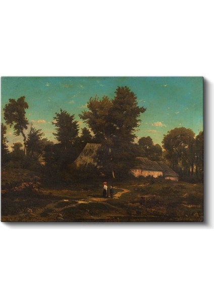 Jean-Baptiste-Camille Corot - Orman Kulübesi Kanvas Tablo