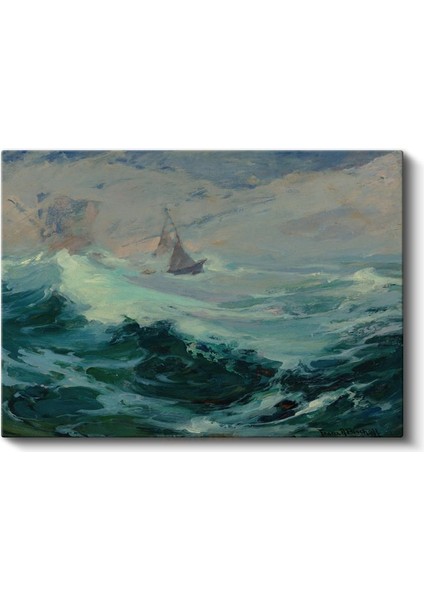 Frederick Judd Waugh - Fırtınalı Deniz Kanvas Tablo fiyatları