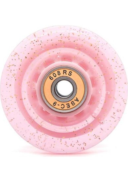 58X32 mm Pu Flaş Olmayan Paten Tekerlekleri Sürgülü Tekerlekler Abce-9 Yetişkin Açık Paten Ayakkabıları Için Tekerlekler, Pembe (Yurt Dışından)