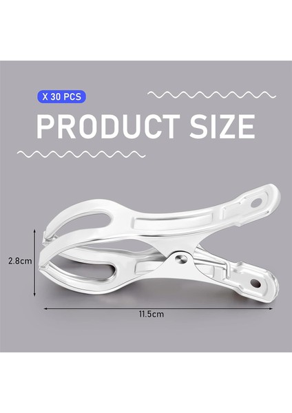 30 Adet 4.5 Inç Paslanmaz Çelik Havuz Örtüsü Klipsleri Havuz Örtüsü Kelepçeleri Jumbo Metal Yüzme Havuzu Kış Örtüsü Klipsleri (Yurt Dışından)