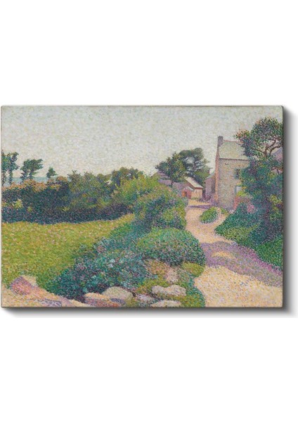 Charles Angrand - Kır Evi Yolu Kanvas Tablo