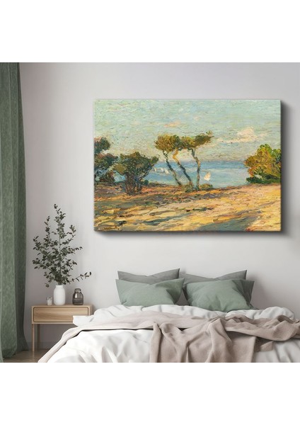 Claude Monet - Akdeniz Kıyısı Manzarası Kanvas Tablo