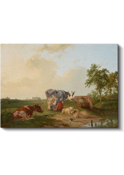 Aelbert Cuyp - Çayırda Hayvanlar Kanvas Tablo