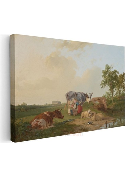 Aelbert Cuyp - Çayırda Hayvanlar Kanvas Tablo