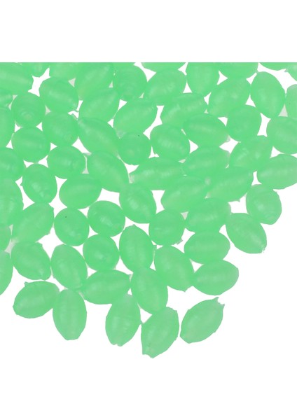 100 Adet Balıkçı Balıkçılık Yemi Karanlıkta Parlayan Yeşil Yumurta Boncukları 3mm x 4mm (Yurt Dışından)