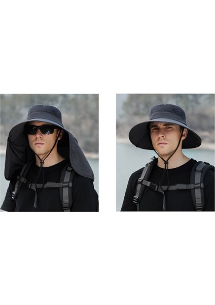 Balıkçı Güneş Şapkası Güneş Koruyucu Şapka Uv Koruma Boyun Örtüsü Geniş Kenarlı Boyun Kapağı Balıkçı Şapkası Seyahat Kamp Yürüyüş Şapkası (Yurt Dışından) fırsatları