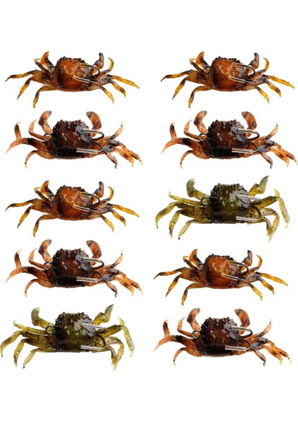 10 Adet Yapay Yengeç Yemleri 3D Simülasyon Keskin Kancalı Yengeç Yemleri Deniz Balıkçılığı Yengeç Yem Tuzakları Balıkçılık Aksesuarları (Yurt Dışından)