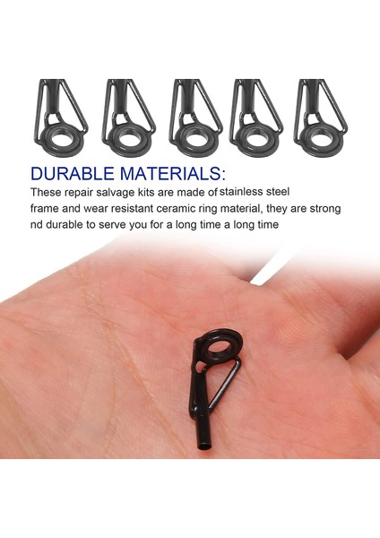 80 Parça Tatlı Su Tuzlu Su Olta Ucu Tamir Takımı Paslanmaz Çelik Seramik Halka Kılavuzu Değiştirme Takımı (Yurt Dışından) indirimleri