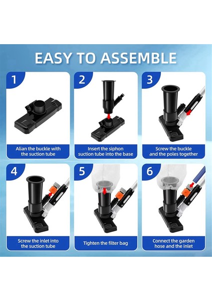Havuz Vakum Jet Temizleyici Temizleme Kiti Profesyonel Dayanıklı Emiş Başlığı ve Spa Gölet Çeşmesi Için Ağ Torbası-Ab (Yurt Dışından) fiyatları