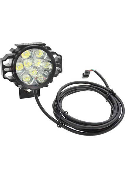 Elektrikli Bisiklet Parlak Far LED Scooter Modifiye Far 9 Boncuk Spot Işığı Boynuz 2-In-1 Spot Araba Işık (Yurt Dışından)