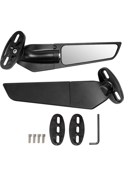 Adet Modifiye Motosiklet Dikiz Aynaları Rüzgar Kanadı Ayarlanabilir Döner Yan Aynalar Honda Yamaha Ninja 250 300 400 (Yurt Dışından)