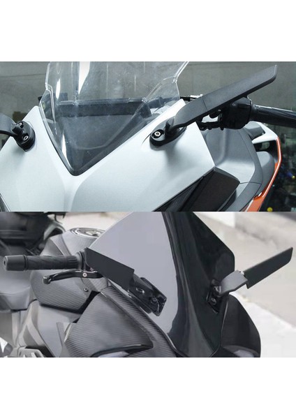 Adet Modifiye Motosiklet Dikiz Aynaları Rüzgar Kanadı Ayarlanabilir Döner Yan Aynalar Honda Yamaha Ninja 250 300 400 (Yurt Dışından) modelleri