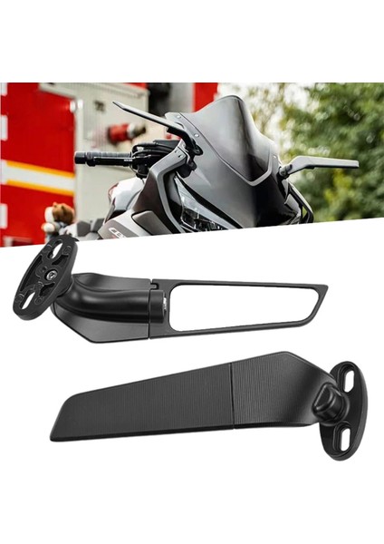 Adet Modifiye Motosiklet Dikiz Aynaları Rüzgar Kanadı Ayarlanabilir Döner Yan Aynalar Honda Yamaha Ninja 250 300 400 (Yurt Dışından) fırsatları