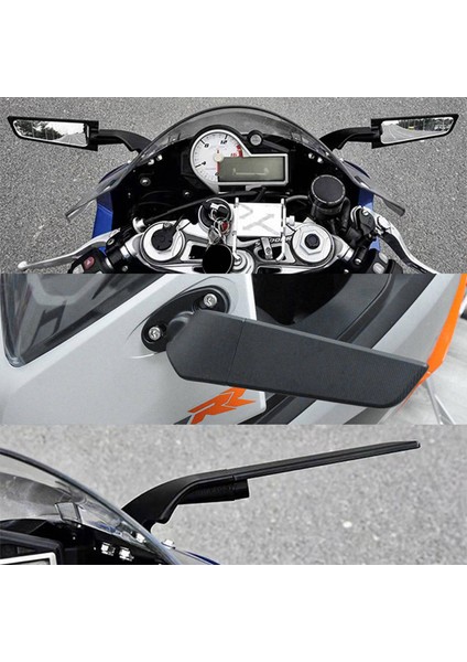 Adet Modifiye Motosiklet Dikiz Aynaları Rüzgar Kanadı Ayarlanabilir Döner Yan Aynalar Honda Yamaha Ninja 250 300 400 (Yurt Dışından) indirimleri
