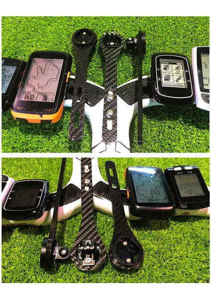 Vırb Veya Gopro Için Karbon Fiber Entegre Gidon Bilgisayar Standı Bisiklet Standı Kenar Montaj Gidon Combo Montaj-C (Yurt Dışından)