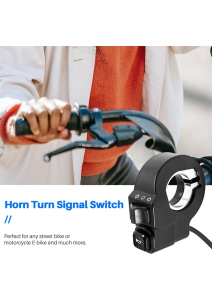 E-Bisiklet 2 In 1 Korna Dönüş Sinyali Anahtarı Düğmesi Elektrikli Bisiklet Parçaları Aksesuarları Motosiklet E-Bisiklet Elektrikli Scooter (Yurt Dışından)