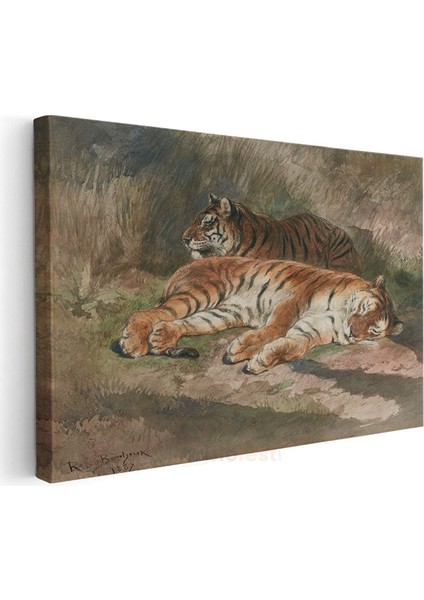 Rosa Bonheur - Dinlenen Kaplanlar Kanvas Tablo