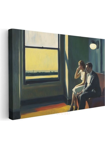 Edward Hopper - Pencere Kenarında Çift Kanvas Tablo