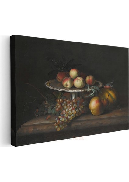 James Peale - Gümüş Tabakta Meyveler Kanvas Tablo modelleri
