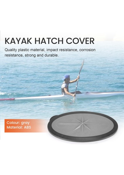 Kayak Ambar Kapağı Kayak Kürek Teknesi Güverte Plakası Kayak Tekne Güverte Ambar Kapağı Su Geçirmez Kayak Tekne Aksesuarları, Gri (Yurt Dışından) modelleri