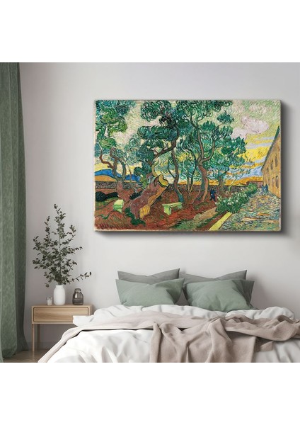 Vincent Van Gogh - Hastane Bahçesi Kanvas Tablo