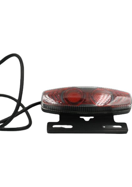 Ebike Arka LED Arka Lambası 36V 48V Elektrikli Bisiklet Aksesuarları Için Emniyet Uyarı Lambası Sm Konektörü Gece Bisiklet (Yurt Dışından)