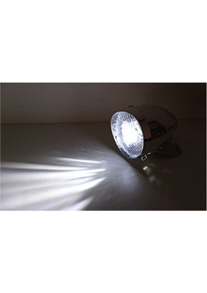 Retro Bisiklet Bisiklet Aksesuarı Ön Işık Braketi Vintage 3led Far (Gümüş) (Yurt Dışından)