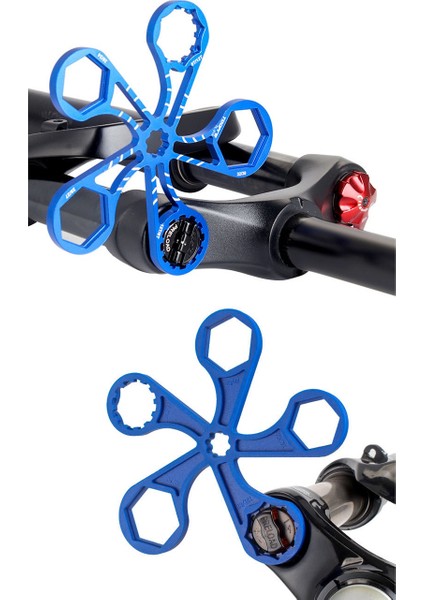 Toopre Dağ Bisikleti Ön Çatal Omuz Kapağı Anahtarı 8T/12T 24/26MM Torx Krank Kapağı Aleti Anahtar Onarım Aleti, Naylon (Yurt Dışından)