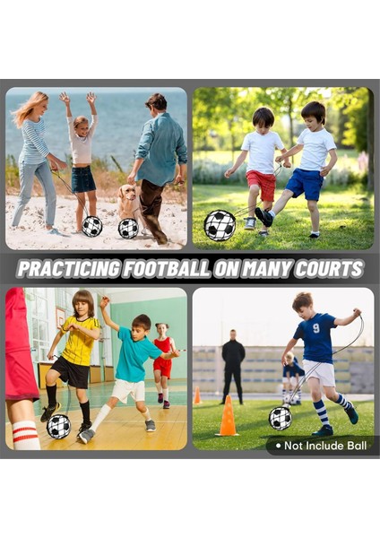 2 Adet Futbol Tekme Eğitmeni Futbol Topu Ağı Tekmeleyici, Top Boyutu 3, 4, 5 Için, Solo Futbol Tekme Uygulama Eğitim Yardımı Siyah (Yurt Dışından)