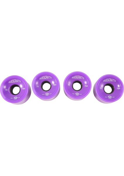 4pc Longboard Kaykay Tekerlekleri 51X70MM Yol Sporları Için Dayanıklı Pu Longboard Kaykay Tekerlekleri, Mor (Yurt Dışından)