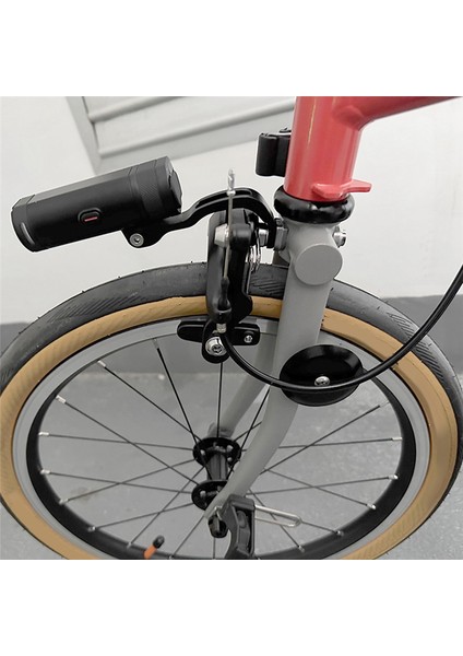 Brompton Katlanır Bisiklet Yol Katlanır Bisiklet Kamerası Için Bisiklet Ön Işık Braketi Gopro Işık Tutucu Tabanı Gümüş (Yurt Dışından)