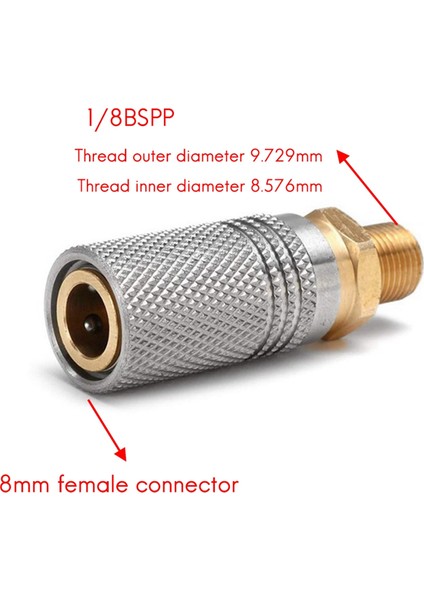 2 Adet Metal Genişletilmiş Pcp Hava Şarj Hızlı Çıkarma Adaptör Soketi 1/8 Bsp Alet Aksesuarları (Yurt Dışından)